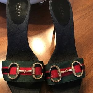 Slip on high heel Authentic Gucci sandal